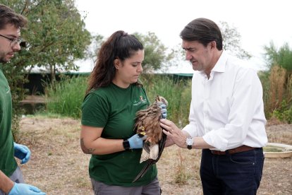 El consejero de Medio Ambiente, Vivienda y Ordenación del Territorio, Juan Carlos Suárez-Quiñones, visita las instalaciones del Centro de Recuperación de Animales Silvestres (CRAS) de Valladolid.