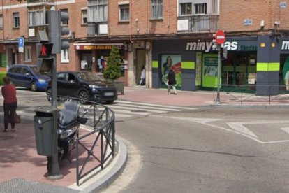 Punto de la calle Cardenal Torquemada donde se produjo el atropello