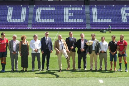 Presentación partido de rugby selección Española España-Fiyi en el estadio Zorrilla.