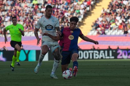 Una imagen del partido jugador por el Real Valladolid ante el Barça en Barcelona.