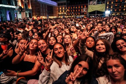 Concierto de Omar Montes en la plaza Mayor de Valladolid