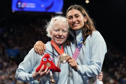 La judoka vallisoletana Marta Arce, con su presea de bronce en París.