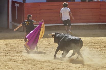 Encierro urbano del domingo 8 de septiembre en Laguna de Duero.