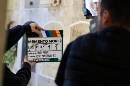 Rodaje de Memento Mori en el cementerio del Carmen.