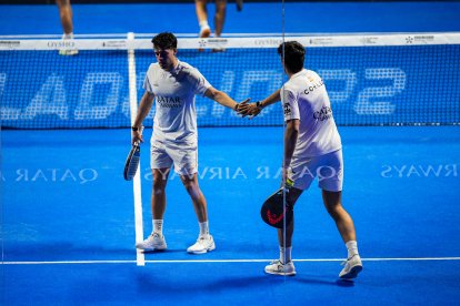 Coello y Tapia en su debut en el Premier Pádel P2 en Pisuerga.