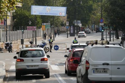 Tráfico en el Puente de Poniente por el Día sin Coche