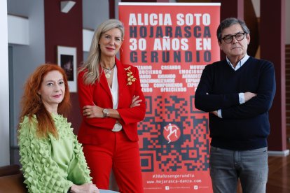 Alicia Soto, Irene Carvajal y José María Viteri, esta mañana