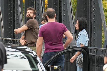 Rodaje de la segunda temporada de Memento Mori en el Puente Colgante.