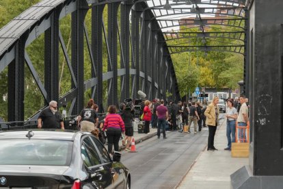 Rodaje de la segunda temporada de Memento Mori en el Puente Colgante.