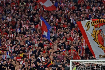 Ultras del Atlético de Madrid.