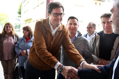 Óscar López y Javier Alfonso Cendón, ayer.