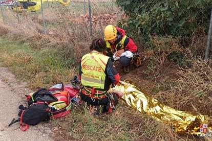 Rescate de una persona en La Seca