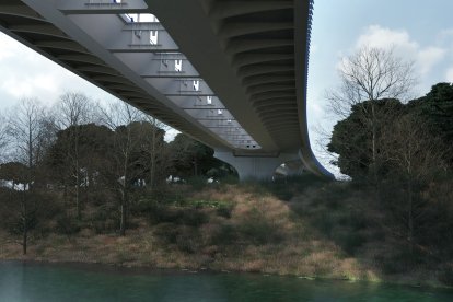 Recreación del viaducto de la Autovía del Duero