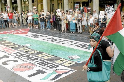 Apoyo al pueblo palestino en Fuente Dorada en 2014.