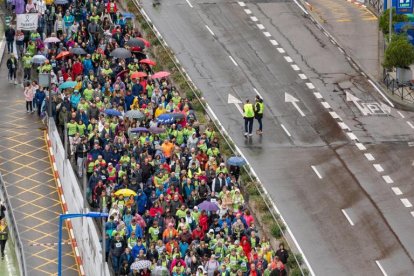 Marcha contra el cáncer en la ciudad de Valladolid.