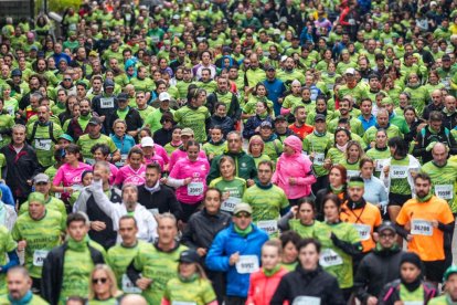 Marcha contra el cáncer en la ciudad de Valladolid.