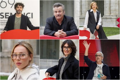 Rodrigo Sorogoyen, Eduard Fernández, Carmen Machi, Esther Espósito, Paz Vega y Alain Guiraudie en la Seminci.