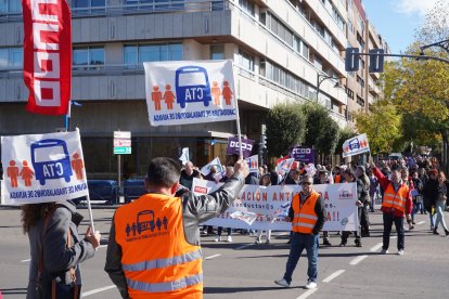 Huelga de conductores de autobuses en Auvasa.