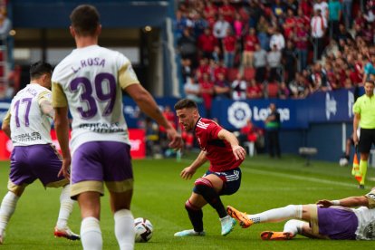 Imagen de la última visita del Real Valladolid a El Sadar en la campaña 22-23 (2-0).