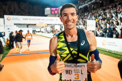 Adel Mechal en la última San Silvestre Vallecana donde acabó tercero.