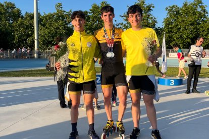 Adrián Alonso, en el Campeonato de España en Pista.