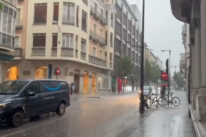 Tromba de agua en Valladolid