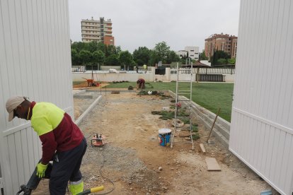 Obras en la piscina vallisoletana de Riosol.