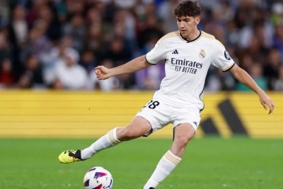 Mario Martín, cuando debutó con el Real Madrid.