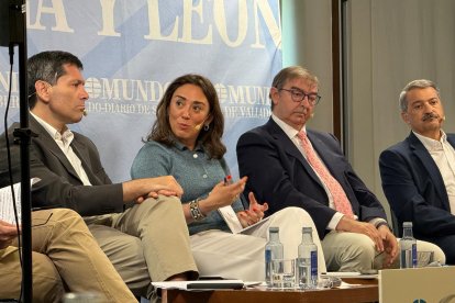 La consejera de Agricultura, Ganadería y Desarrollo Rural, María González Corral, en el Club de Prensa de El Mundo de Castilla y León