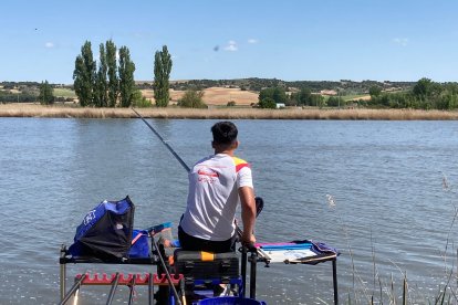El zamorano Marcos Hernando entrenando en el EDS de Villaralbo.