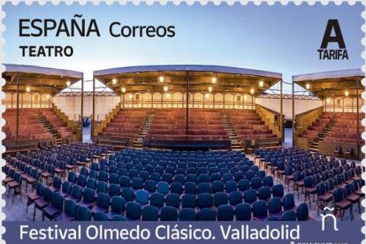 Correos presenta en Olmedo un sello dedicado al Festival de Teatro Clásico.