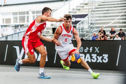 Juan García-Abril, con España U23 3x3.