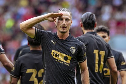 Sergi Canós, con el Valencia.