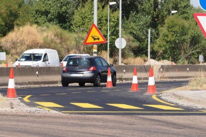 Obras en la VA-20 de Valladolid.