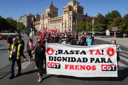 Manifestación de los trabajadores de Frenos y Conjuntos.