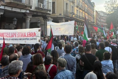 Manifestación en Valladolid contra el "genocidio" del pueblo palestino en Gaza