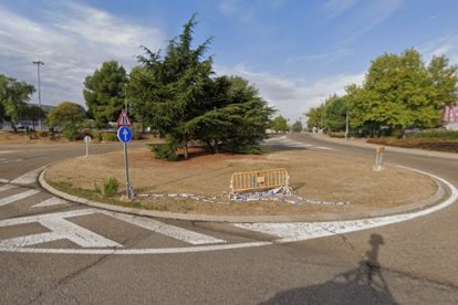 Rotonda junto al estadio donde se produjo el suceso.