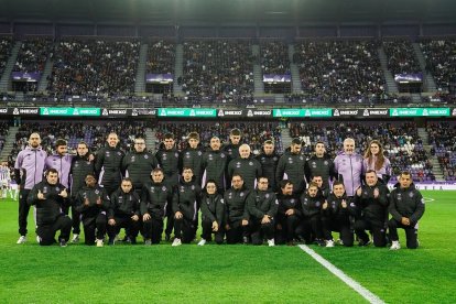 El Real ValladoliDI, en su presentación a la afición antes del partido ante Las Palmas.
