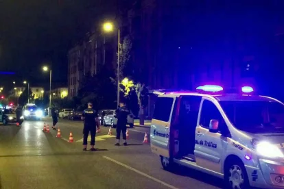 Control de alcoholemia de la Policía Municipal de Valladolid.