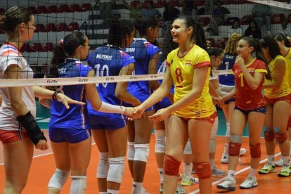 La vallisoletana Alba Vicente con la Selección.