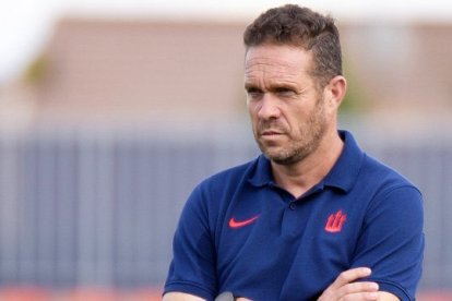 Luis Tevenet, con el Atlético de Madrid.