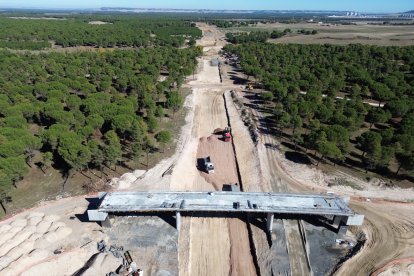 Estado de las obras del enlace ferroviario de la U de Olmedo