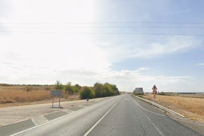 N-601 en Bocigas, donde se ha producido el accidente