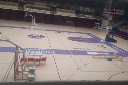 Imagen de la pista central del Pisuerga en la mañana de este lunes.