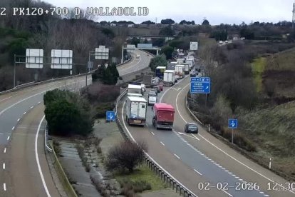 Atasco en la A-62