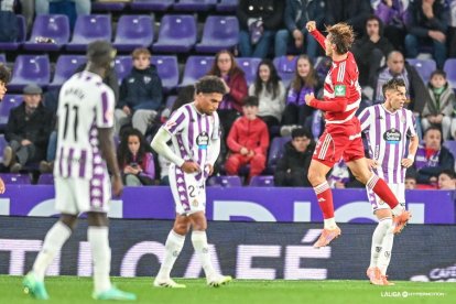 Imagen del duelo entre el Real Valladolid y el Granada de la primera vuelta en Zorrilla (2-1).
