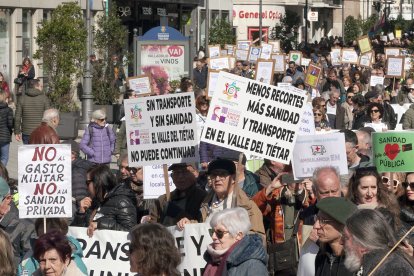 Manifestación en Valladolid por la Sanidad Pública.