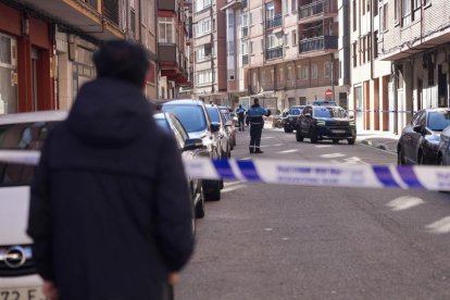 Zona acordonada donde se produjo el apuñalamiento de Juan Esteban Rubio