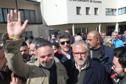 Santiago Abascal junto a Carlos Pollán en Guardo