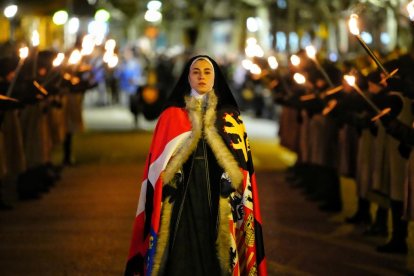 Representación de la llegada de la reina Juana I a Tordesillas.